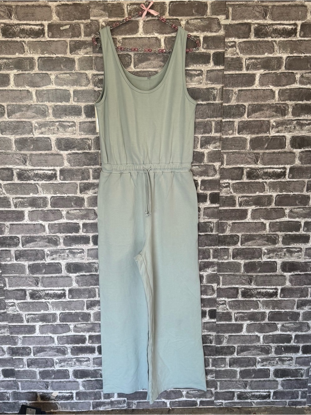 Zyia Active jumpsuit Seafoam green pockets